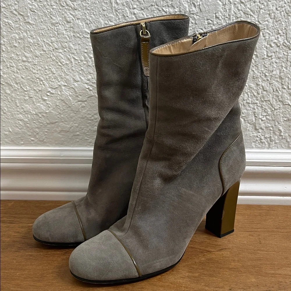 Kate Spade Gray Ankle Boots